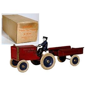 1923 Kingsbury, Mechanical Tractor & Trailer in Original Box