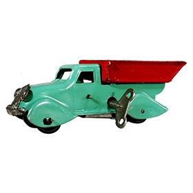 1936 Marx, Miniature Mechanical Steel Tipper Dump Truck
