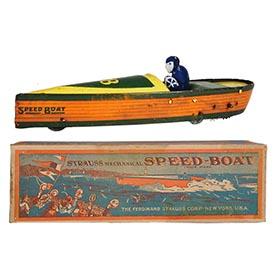 c.1923 Strauss, #28 Mechanical Speed-Boat (2) in Original Box