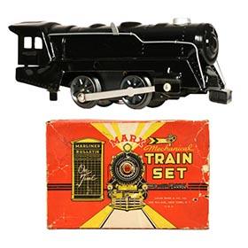 1953 Marx, 5pc. Sparkling Mechanical Train Set in Original Box