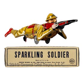 1937 Marx Sparkling Soldier In Original Box