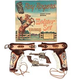 1956 Classy Prod., Roy Rogers Double Holster & Pistol Set No. 2805 in Orig. Box