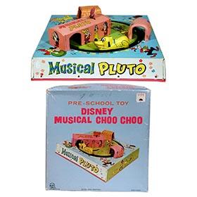c.1963 Marx Mechanical Disney Musical Choo Choo in Original Box